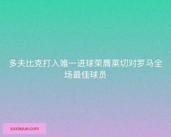 多夫比克打入唯一进球荣膺莱切对罗马全场最佳球员